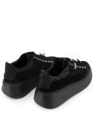 Vorschau: Plateau Sneaker aus Leder Modell 4918 Schwarz
