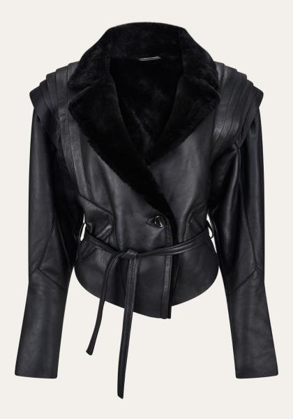 Shearling Lammfelljacke – Edler Contemporary Stil mit figurbetonter Form