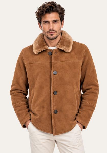 Shearling Lammfelljacke - Charakterstarker Klassikker mit Fellkragen