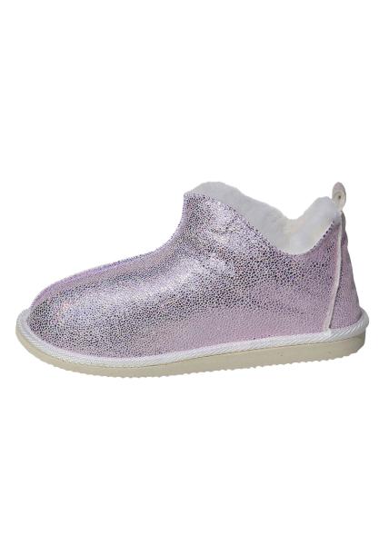 Sheepskin slippers Cinderella Glitzer
