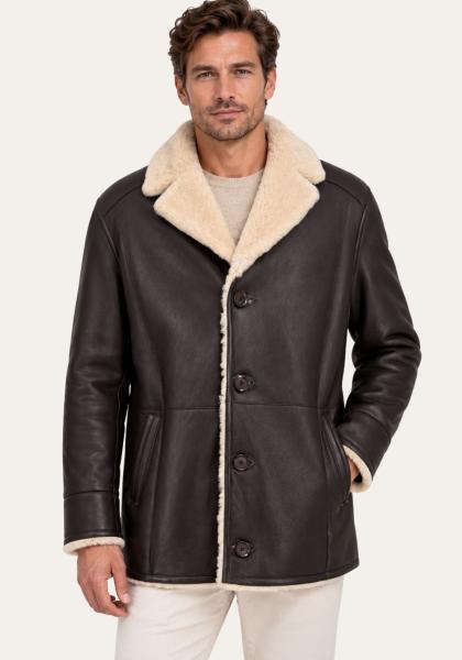 Shearling Lammfelljacke - Eleganter Heritage-Stil mit Reverskragen