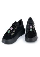 Vorschau: Plateau Sneaker aus Leder Modell 4918 Schwarz
