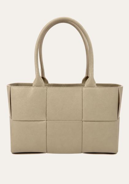 Damen Shopper aus Dollaro Echtleder Beige