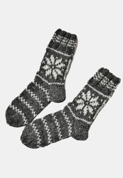 Handgestrickte Socken aus 100% Schafwolle 1 Stern Modell 4