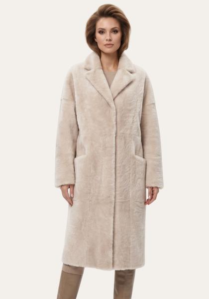 Shearling Mantel in Cream - Zeitlose Eleganz aus echtem Lammfell