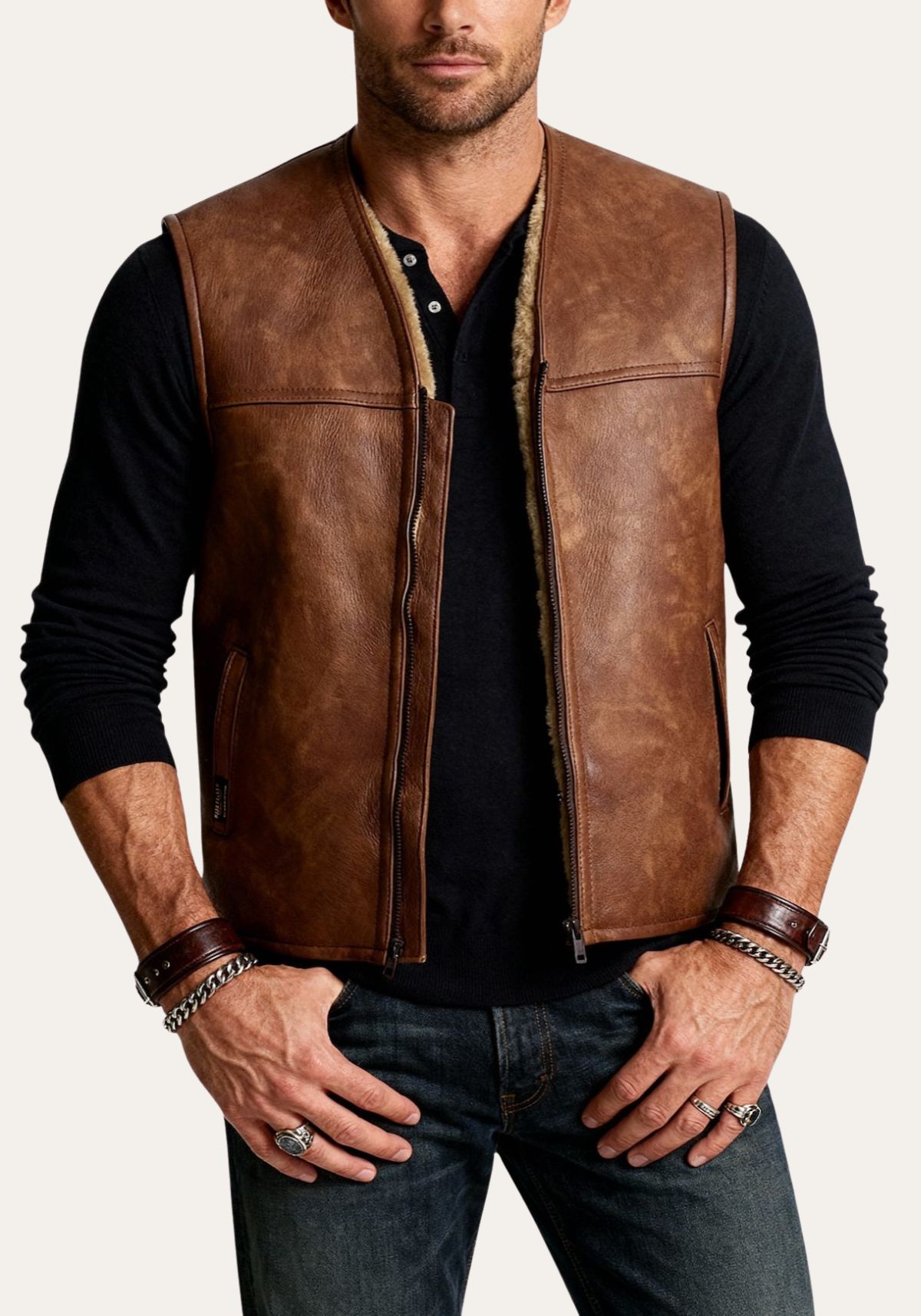 Lambskin Vest - FIRMINIUS without Collar