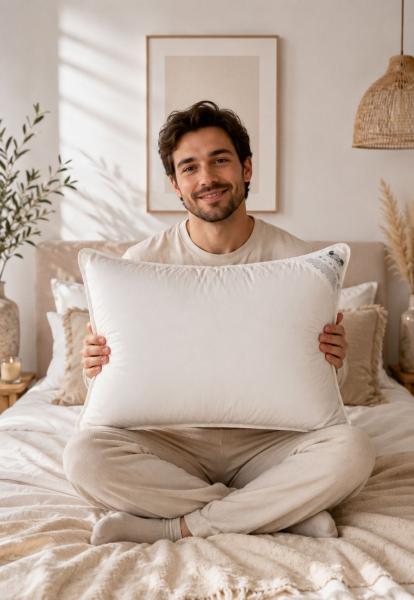 Alpaka Kopfkissen 50 × 70 cm – 100 % Alpakafaser & Baumwolle