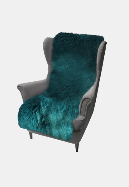 Sheepskin armchair cushion 160 x 50 cm Turquoise