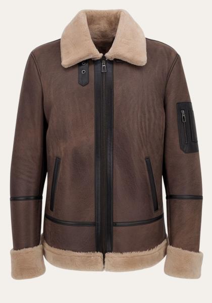 Shearling Lammfelljacke „Flyer Jack“ – Klassischer Pilotenlook in Premium-Qualität