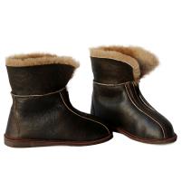 Preview: Lambskin Slippers - ALASKA DARK BROWN