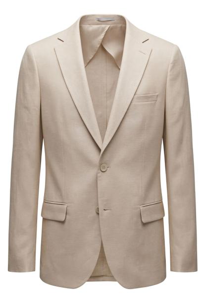 Leinen-Sakko in Beige aus 100 % Leinen – Stilvoll & leicht