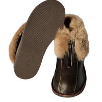 Preview: Lambskin Slippers - ALASKA DARK BROWN
