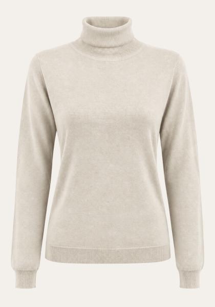 Rollkragenpullover aus Seide & Kaschmir Modell XF0802 Feinstrick