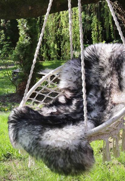 Sheepskin black shorn 110-120 cm