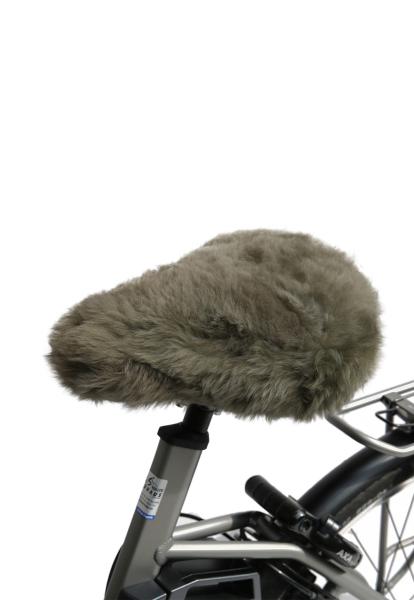 Lammfell Fahrradsattelbezug Camel
