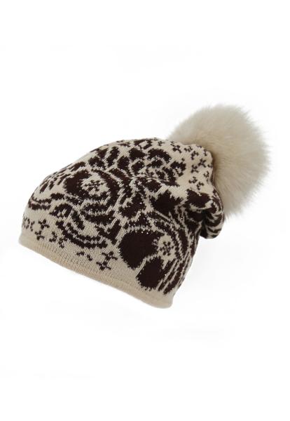 Winter hat Twinkel with pelt pompom