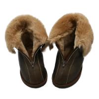 Preview: Lambskin Slippers - ALASKA DARK BROWN