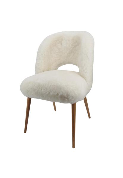 Designer chair made of lamb leather Mamba