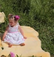 Vorschau: Lammfell - Baby gold 110-120 cm