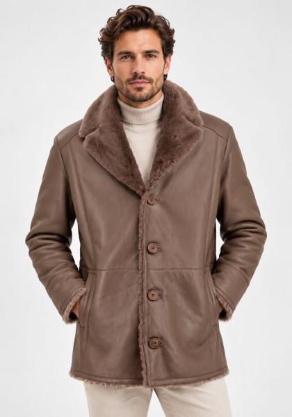 Lammfelljacke - Klassischer Blazer-Stil aus echtem Shearling