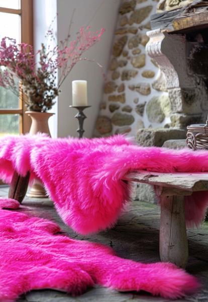 Lammfell Merino Pink