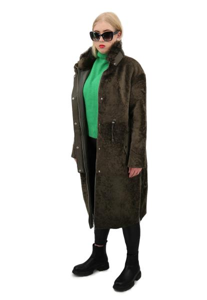 Shearling Lambskin Coat VO-03 Green