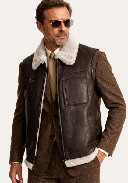 Lambskin Vest - FIRMINIUS with Collar