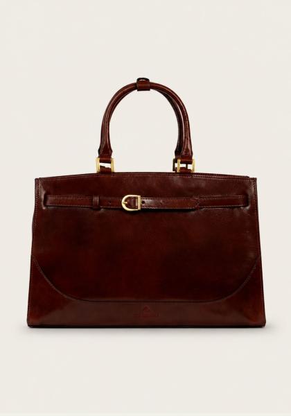 Premium Leder Hobo Tasche für Damen - Noravia Braun