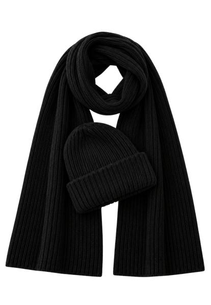 Merino Mütze „Daily“ mit Schal – 100 % Merinowolle - Damen Strickset