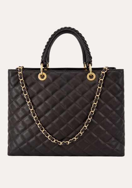 Steppledertasche Braun - Hergestellt in Italien