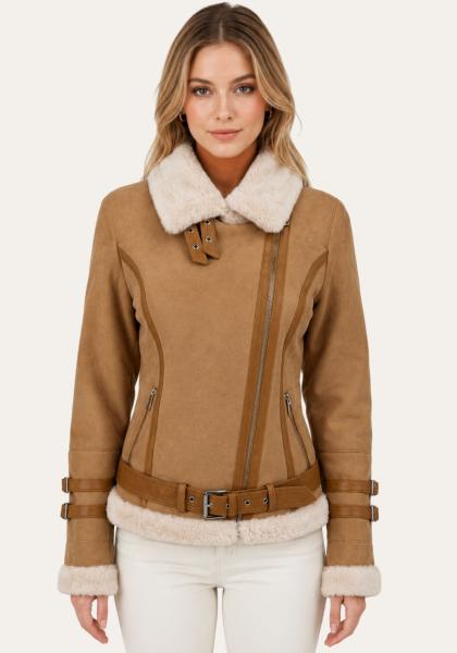 Lammfelljacke Melli Beese Beige