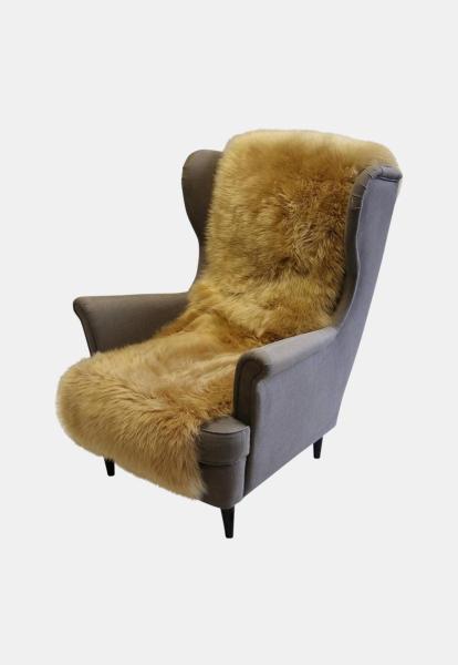 Sheepskin armchair cover 160 x 50 cm Cappuccino