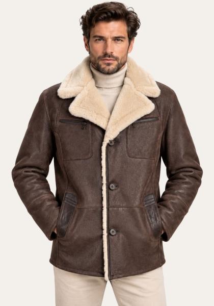 Shearling Lammfelljacke im klassischen Field-Jacket-Stil