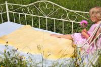 Vorschau: Lammfell - Baby gold 110-120 cm