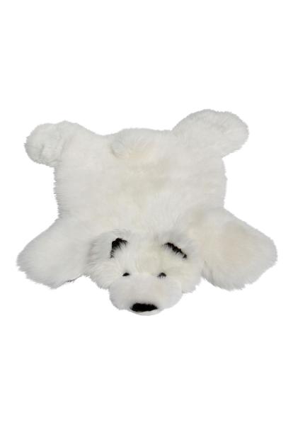 Children's lambskin rug Teddy Bear White