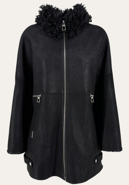 Shearling Jacke aus Lammfell mit stilvollem Curly-Kragen