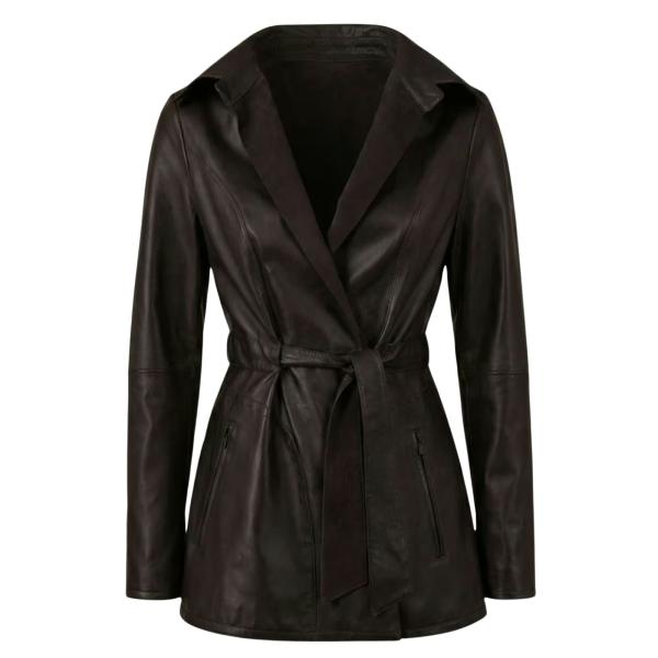 Lederjacke Dunkelbraun – Beidseitig tragbar