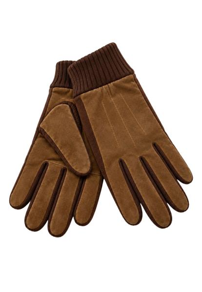 Herren Veloursleder Handschuhe mit Strickdetails Modell S09