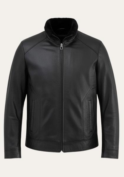 Lammfelljacke Kevin Schwarz