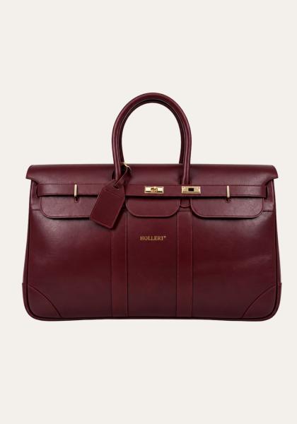 Travel Bag aus Leder in Burgundy - Elegante Reisettasche im klassischen Stil