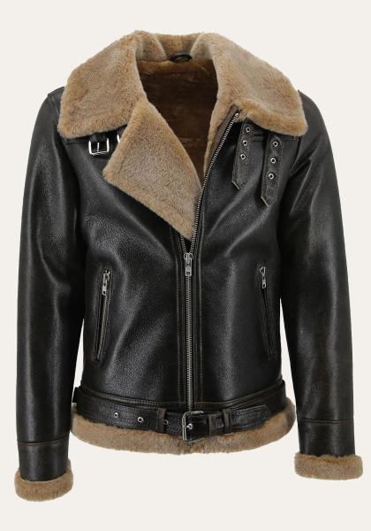 Lambskin Jacket - JAMES WALNUT/CAPPUCCINO