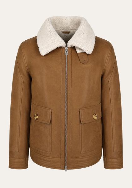 Kuschelige Damen-Lammfelljacke mit Curly-Lammfell im cleanen, geraden Schnitt