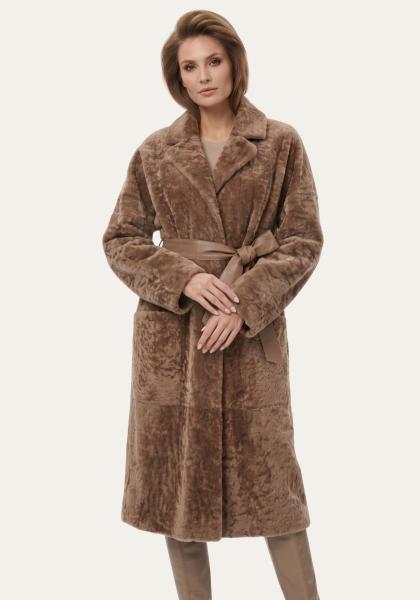 Shearling Mantel in Cappuccino - Zeitlose Eleganz aus echtem Lammfell