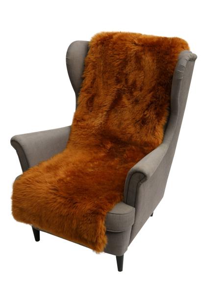 Narzuta na fotel ze skóry owczej 160 x 50 cm Kolor Rdzawy