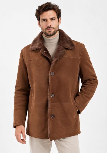 Shearling Lammfelljacke Braun - Zeitloser Casual-Stil