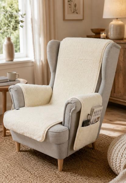 Armchair Pad Armchair Protector Made of Merino Wool Felix