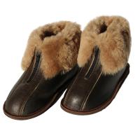 Preview: Lambskin Slippers - ALASKA DARK BROWN