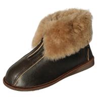 Preview: Lambskin Slippers - ALASKA DARK BROWN