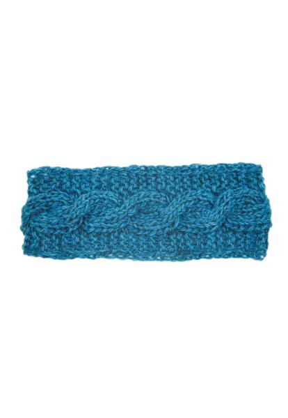 Handgestricktes Stirnband Gerda mit Zopfmuster