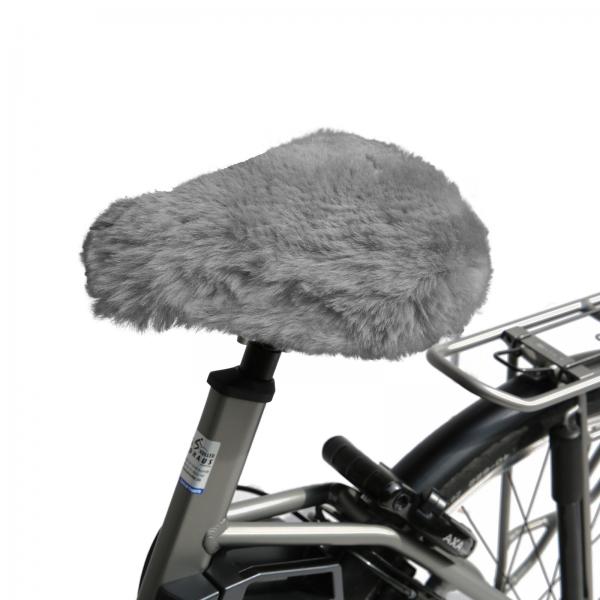 Lammfell Fahrradsattelbezug Grau